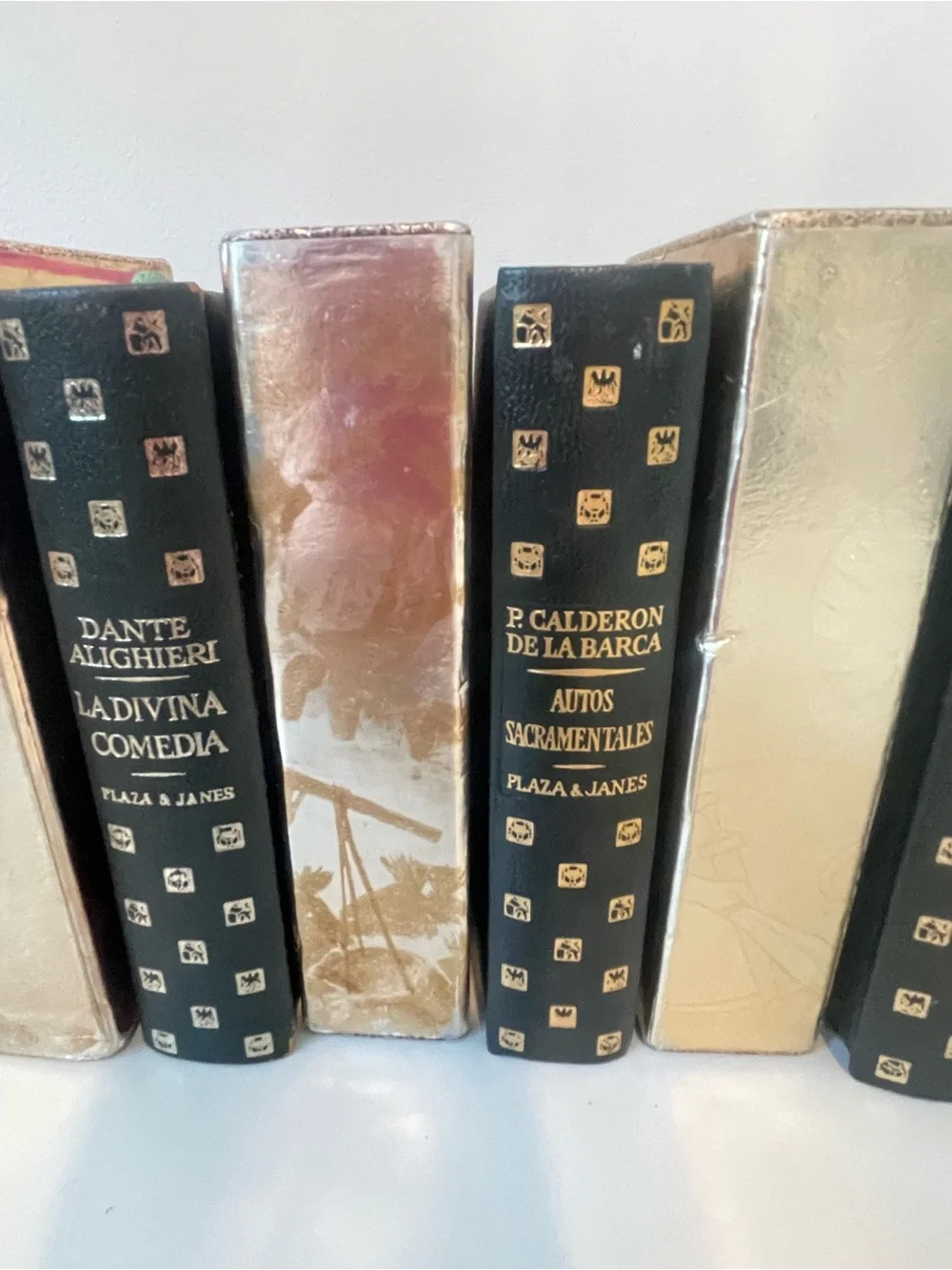 Vintage Plaza & Janés Spanish Literature Collection 5 Books Decorative Slipcases